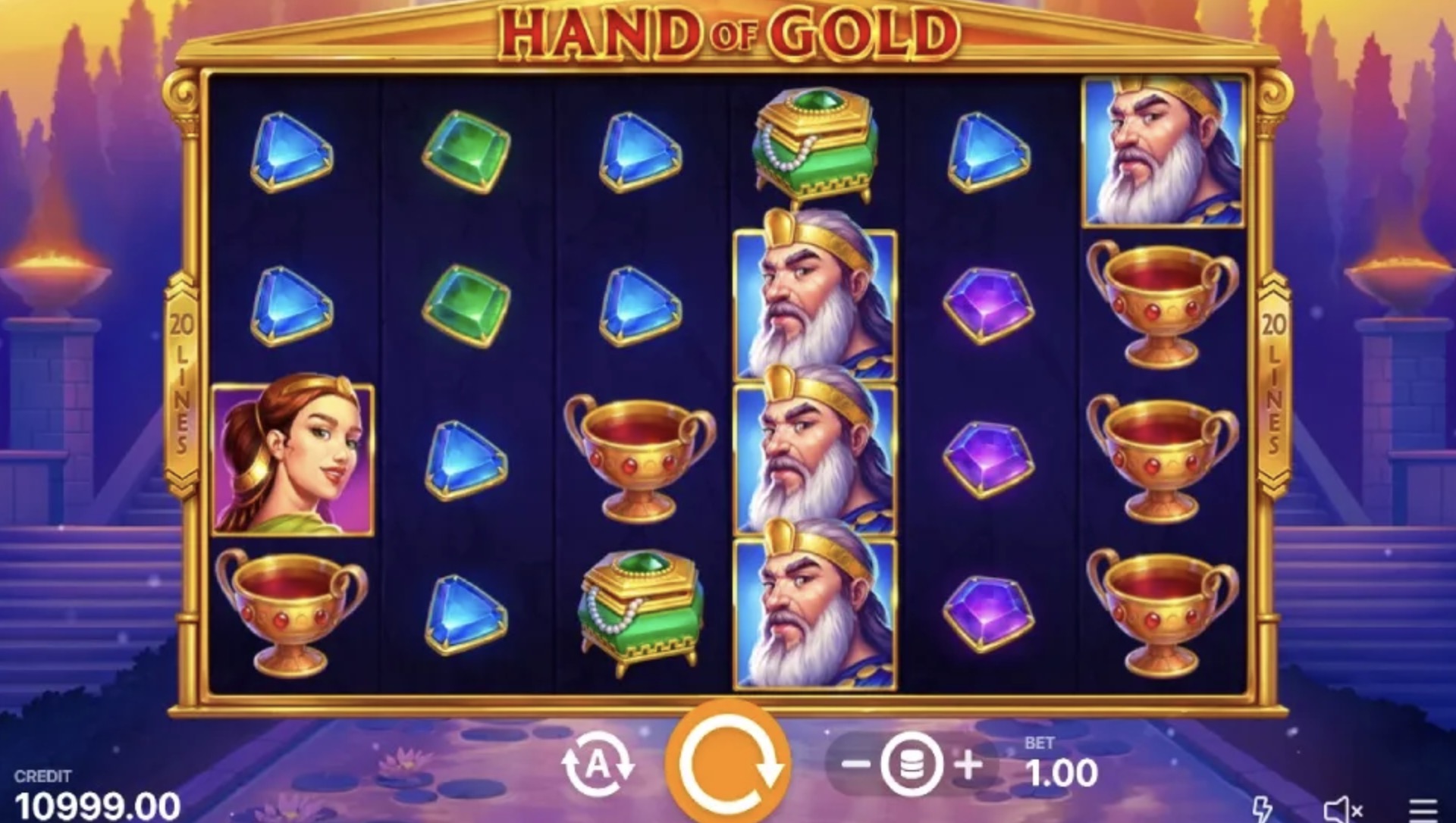 Оригинальные видео-слоты «Hand Of Gold» на портале MOSTBET casino